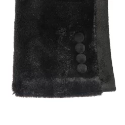 Women’s Touchscreen Velour-Lined Faux Fur And Faux Suede Gloves -Fashion Accessories Shop 6 4279 Black 4