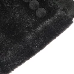 Women’s Touchscreen Velour-Lined Faux Fur And Faux Suede Gloves -Fashion Accessories Shop 6 4279 Black 9