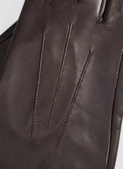 Women's Three-Point Leather Gloves -Fashion Accessories Shop 7 0010 20mocca 201