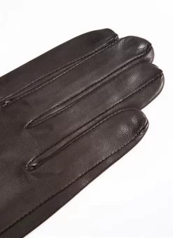 Women's Three-Point Leather Gloves -Fashion Accessories Shop 7 0010 20mocca 202