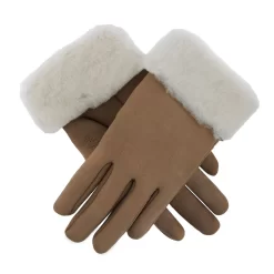 Women's Sheepskin Gloves -Fashion Accessories Shop 7 1056 Oatmeal