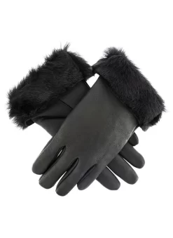 Women's Sheepskin Gloves -Fashion Accessories Shop 7 1056 20nappa 20black