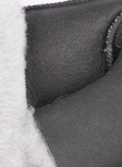 Women's Fingerless Sheepskin Mittens -Fashion Accessories Shop 7 1073CharcoalB