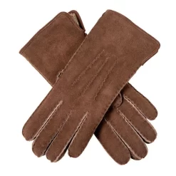 Women’s Handsewn Three-Point Lambskin Gloves -Fashion Accessories Shop 7 1076 Mohogany