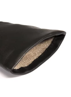 Women's Cashmere-Lined Leather Gloves -Fashion Accessories Shop 7 1096 20black 201