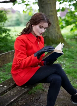 Women's Three-Point Lined Imitation Peccary Leather Gloves -Fashion Accessories Shop 7 1109 Black 2c7fd6ad 8b9c 43d7 b208 15599b9075c6