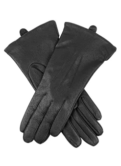 Women's Three-Point Lined Imitation Peccary Leather Gloves -Fashion Accessories Shop 7 1109 Black f96b638e c526 4440 a884 330139c1f6c1