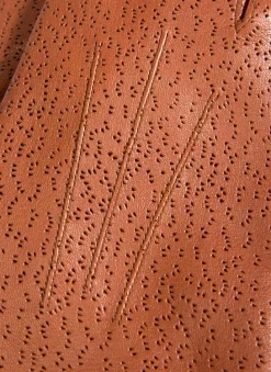 Women's Three-Point Lined Imitation Peccary Leather Gloves -Fashion Accessories Shop 7 1109 20cognac 203