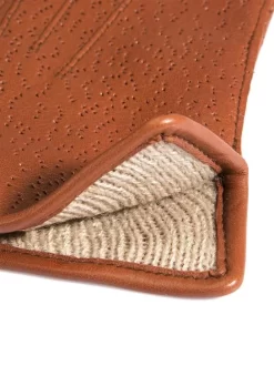 Women's Three-Point Lined Imitation Peccary Leather Gloves -Fashion Accessories Shop 7 1109 20cognac 204