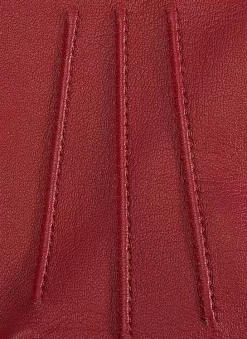 Women's Three-Point Lined Leather Gloves -Fashion Accessories Shop 7 1125 20berry 201