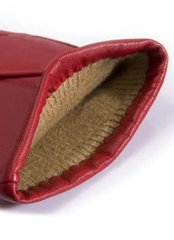 Women's Three-Point Lined Leather Gloves -Fashion Accessories Shop 7 1125 20berry 203