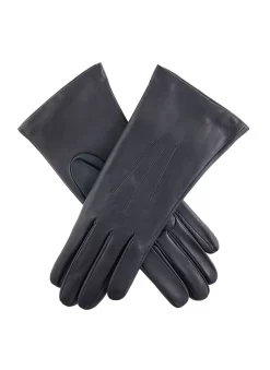 Women's Three-Point Cashmere-Lined Shorter Finger Leather Gloves -Fashion Accessories Shop 7 1134 Navy 7d4f6d8c 7b88 4853 9fca ab7b2a17d076