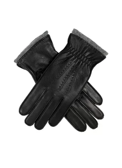 Women’s Three-Point Cashmere-Lined Deerskin Leather Gloves With Cashmere Cuffs 7 Women’s Three-Point Cashmere-Lined Deerskin Leather Gloves With Cashmere Cuffs -Fashion Accessories Shop 7 1137 Black