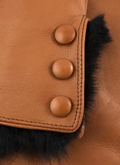 Women's Wool-Lined Leather Gloves With Fur Cuffs -Fashion Accessories Shop 7 2334 20cognac 201 244e9e09 2e2e 49be bb1d f58426952438