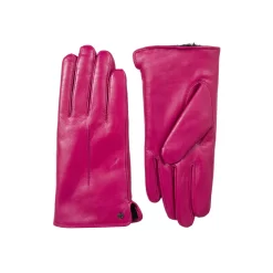 Women’s Touchscreen Single-Point Faux Fur-Lined Leather Gloves -Fashion Accessories Shop 7 2461 Fuchsia