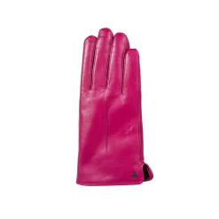 Women’s Touchscreen Single-Point Faux Fur-Lined Leather Gloves -Fashion Accessories Shop 7 2461 Fuchsia 2