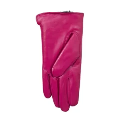 Women’s Touchscreen Single-Point Faux Fur-Lined Leather Gloves -Fashion Accessories Shop 7 2461 Fuchsia 3