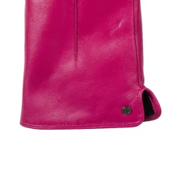 Women’s Touchscreen Single-Point Faux Fur-Lined Leather Gloves -Fashion Accessories Shop 7 2461 Fuchsia 4