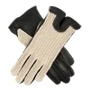 Women's Handsewn Crochet-Back Imitation Peccary Leather Driving Gloves