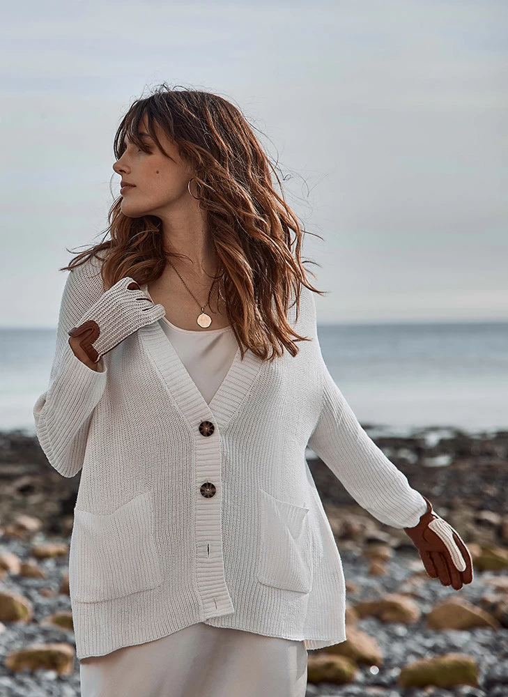 Women's Handsewn Crochet-Back Imitation Peccary Leather Driving Gloves 9 Women's Handsewn Crochet-Back Imitation Peccary Leather Driving Gloves - Image 9