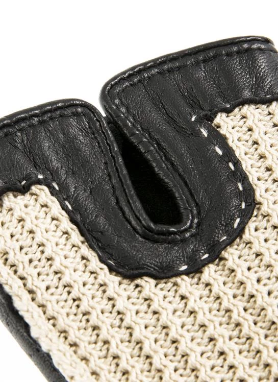 Women's Handsewn Crochet-Back Imitation Peccary Leather Driving Gloves 5 Women's Handsewn Crochet-Back Imitation Peccary Leather Driving Gloves - Image 5