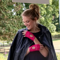 Women’s Fingerless Leather Driving Gloves -Fashion Accessories Shop 7 3007 Fuchsia 5d7586cb c733 4ab0 afa8 a14931998023