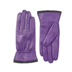 Women’s Wool-Lined Leather Gloves With Quilted Cuffs And Bow -Fashion Accessories Shop 7 5021 Amethyst 1 c4bf3a2e 5b52 40ce a946 da49fc9140e8