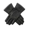 Women’s Wool-Lined Leather Gloves With Quilted Cuffs And Bow