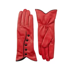 Women’s Wool-Lined Leather Gloves With Buttons And Piping -Fashion Accessories Shop 7 5023 Berry 1 ac0af529 6eea 4483 8694 50e2c9e75bc5
