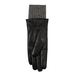 Women’s Three-Point Wool Blend-Lined Leather Gloves With Knitted Cuffs 27 Women’s Three-Point Wool Blend-Lined Leather Gloves With Knitted Cuffs -Fashion Accessories Shop 7 5025 Black Charcoal 3