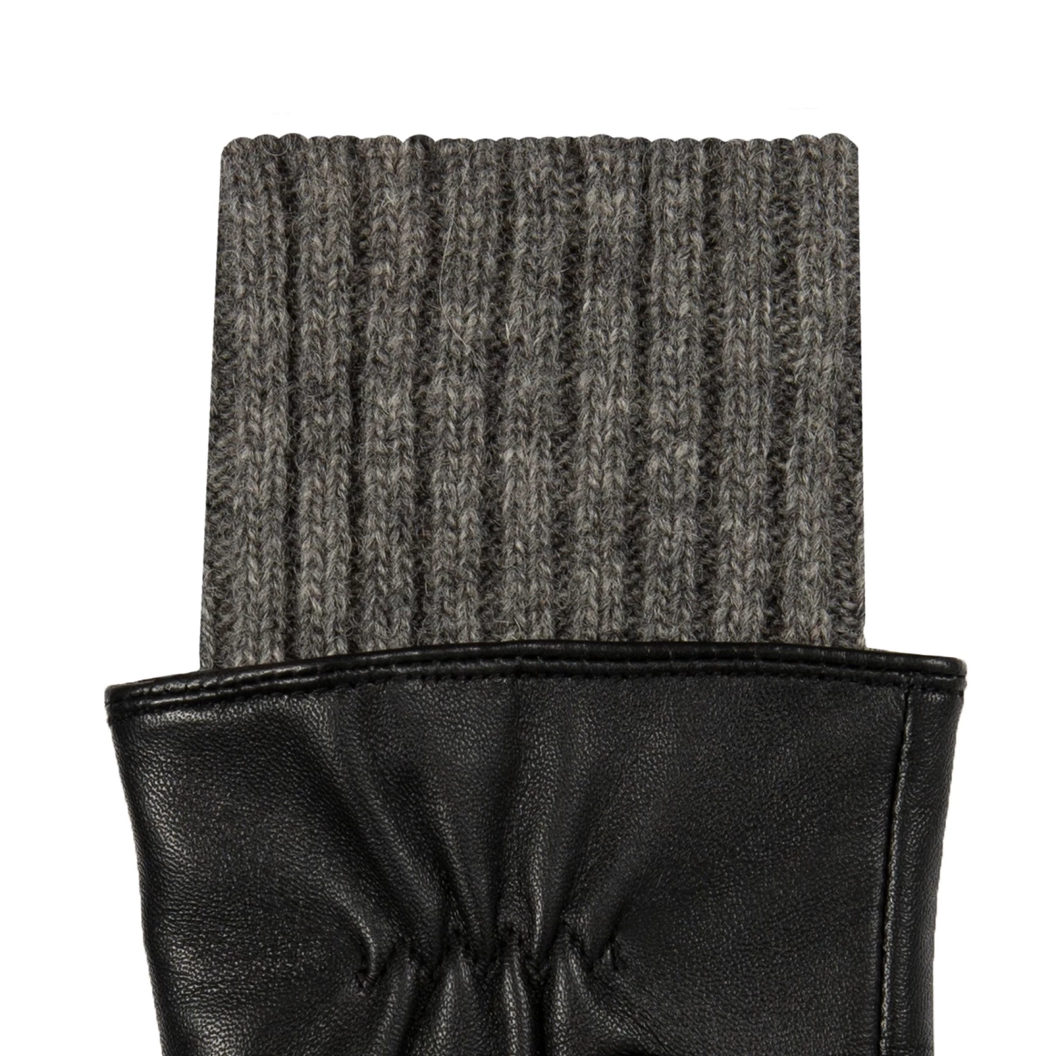 Women’s Three-Point Wool Blend-Lined Leather Gloves With Knitted Cuffs 9 Women’s Three-Point Wool Blend-Lined Leather Gloves With Knitted Cuffs - Image 9