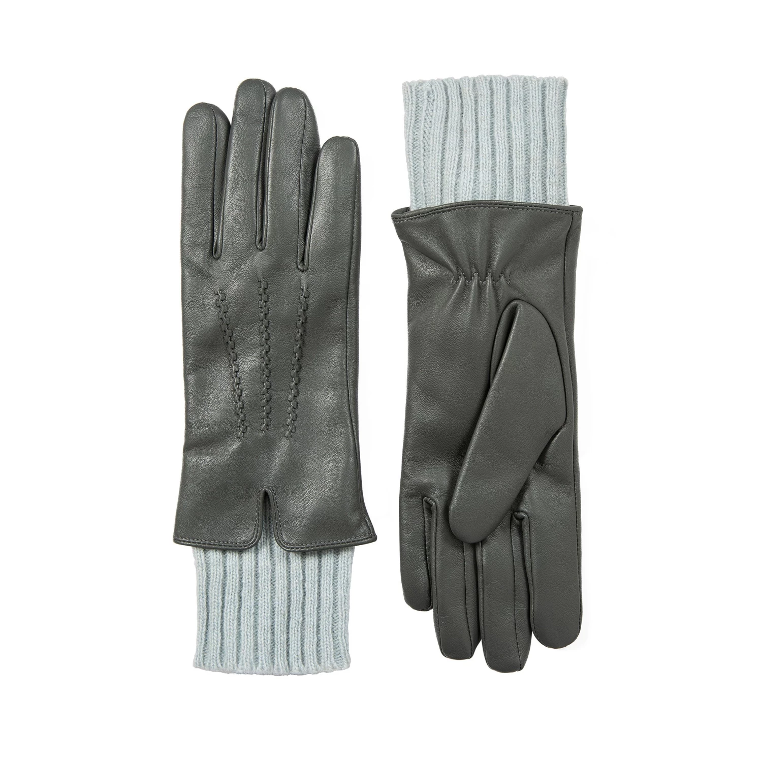 Women’s Three-Point Wool Blend-Lined Leather Gloves With Knitted Cuffs 17 Women’s Three-Point Wool Blend-Lined Leather Gloves With Knitted Cuffs - Image 17