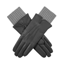 Women’s Three-Point Wool Blend-Lined Leather Gloves With Knitted Cuffs 33 Women’s Three-Point Wool Blend-Lined Leather Gloves With Knitted Cuffs -Fashion Accessories Shop 7 5025 1 Charcoal