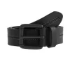 Men's Lined Leather Belt With Stitch Detail And Gunmetal Buckle