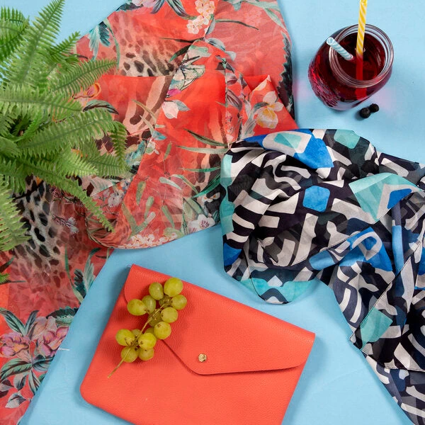 Women's Floral And Animal Print Lightweight Scarf 3 Women's Floral And Animal Print Lightweight Scarf - Image 3