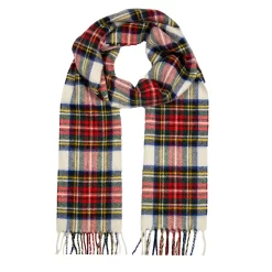 Heritage Tartan Check Cashmere Scarf With Tassels