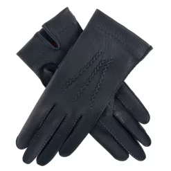 Women's Heritage Handsewn Three-Point Deerskin Leather Gloves 5 Women's Heritage Handsewn Three-Point Deerskin Leather Gloves -Fashion Accessories Shop WOMENS HERITAGE HANDSEWN DERRSKIN LEATHER GLOVES NAVY