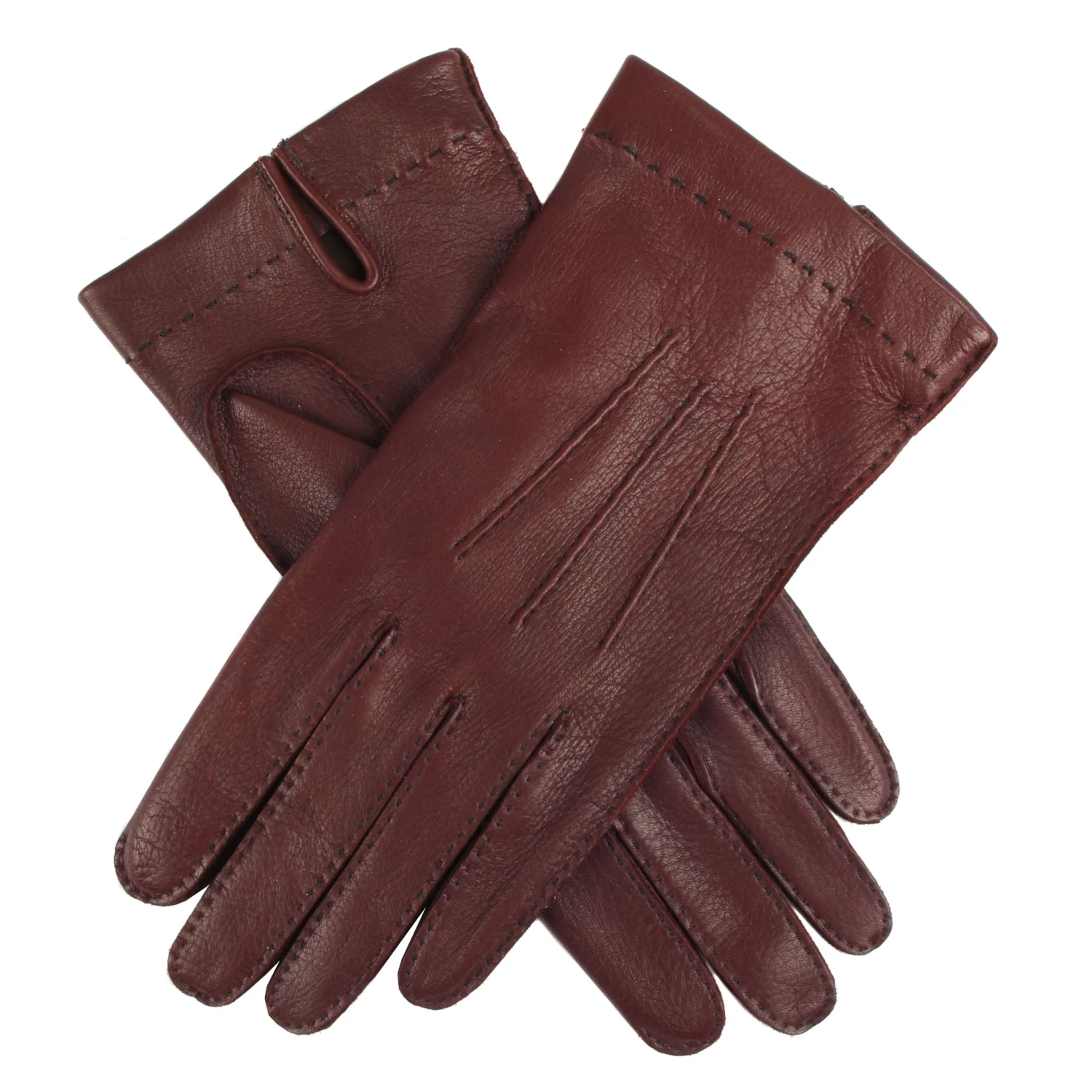 Women's Heritage Handsewn Three-Point Deerskin Leather Gloves 1 Women's Heritage Handsewn Three-Point Deerskin Leather Gloves