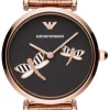 EMPORIO ARMANI Gianni T-Bar 32MM Black Dial Women's Watch AR11206