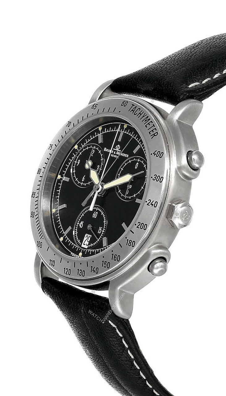 BAUME & MERCIER Geneve Black Dial Leather Strap Men's Watch MOF00122 2 BAUME & MERCIER Geneve Black Dial Leather Strap Men's Watch MOF00122 - Image 2