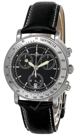 BAUME & MERCIER Geneve Black Dial Leather Strap Men's Watch MOF00122