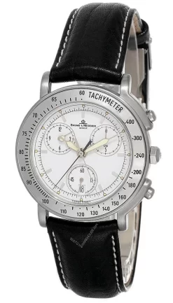 BAUME & MERCIER Geneve WHT Dial LTHR Strap Men's Watch MOF00103