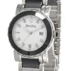 New Bulova White MOP Dial 2-Tone Ceramic/SS Women's Watch 98P122