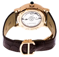 CARTIER Rotonde 42MM 18K Rose Gold Alligator STRP Men's Watch W1556240 -Fashion Accessories Shop cartier watches cartier rotonde 42mm 18k rose gold alligator strp mens watch w1556240 56165.1653073492