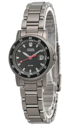 Citizen Black Dial Titanium Women's Watch EU1060-52F