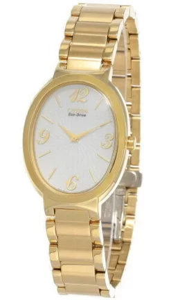 CITIZEN Eco Drive Silver Dial Stainless Steel Women's Watch EX1232-50A