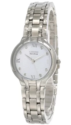 CITIZEN Eco Drive White Dial SS Women's Watch EM0130-54A