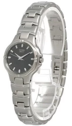 CITIZEN Elegance Black Dial Stainless Steel Women's Watch EK6680-53EZ