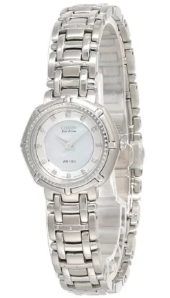 CITIZEN MOP Dial Stainless Steel Women's Watch EW9150-55D