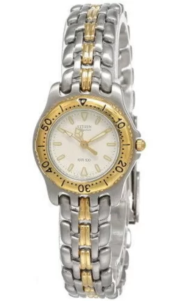 New Citizen Elegance White Dial 2-Tone SS Women's Watch EB9324-51A